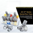 thumbnail image 4 of SINOCMP 7Pcs JIC37 Hydraulic Swivel Run Tees Hydrulic Tee Connector, Tester Tee Coupling Set for Excavator Construction Machinery Hydraulic System, 4 of 7