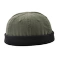 thumbnail image 2 of Mujer Hombre Moda Skullcap Retro Reloj Sombrero Brimless Docker Hat Visor-Less verde Hugo sombrero docker de moda, 2 of 5