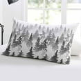 thumbnail image 5 of Black Grey Forest Throw Pillow Covers, Contemporary Silhouette Abstract Art Soft Breathable Pillow Cases with Invisible Zipper for Sleeping, Small Pillowcases for Couch Bed Sofa Chair 16x24 Inches, 5 of 6