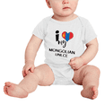 thumbnail image 2 of I Heart My Mongolian Unlce Mongolia Love Flag Baby One-Pieces (White, 0-3 Months), 2 of 5