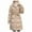 Khaki, variant on Jinhomg Womens Long Down Coats Fall Winter Thick Warm Double Closure Puffer Jacket Casual Cozy Long Sleeve Outerwear with Pockets and Drawstring White L