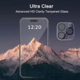 thumbnail image 5 of Ailun 3 Pack Screen Protector for iPhone 15romax + 3 Pack Camera Lens Protector with Installation Frame,Case Friendly Tempered Glass Film- HD [6 Pack], 5 of 5