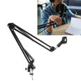 thumbnail image 3 of Microphone Stand, Microphone Scissor Arm Stand Adjustment Design Reduced Vibration Universal Suspension Arm Double Springs  For Live Streaming, 3 of 8