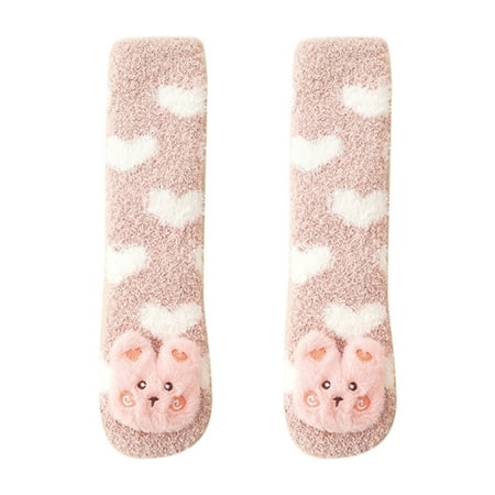 

Leesechin Womens Socks Clearance Thickened Coral Fleece Baby Socks Solid Long Tube Over The Knee Children s Socks