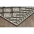 thumbnail image 3 of 5' x 7' Modern Contemporary Polypropylene Trellis Black Grey Rug, 3 of 4