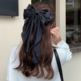 thumbnail image 3 of 1 Unids Big Bow Pein Barrettes Hugo Big Bow Peluquería Arcos clip de pelo Elegante Negro, 3 of 9