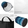 thumbnail image 2 of Fotbe Night Sky Beach Scene Cesto de Ropa con Asas, Cesto Impermeable de Gran Capacidad, Bolsa de Lavado para Dormitorio, Cesto de Ropa con Ruedas y Asas-Small, 2 of 6