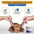 thumbnail image 3 of NutriPet Ear Finger Wipes for Dogs & Cats | Dog Ear Cleaner Wipes | Puppy Ear Cleaning Pads | Organic Pet Wipes for Grooming | 50 Count, 3 of 6