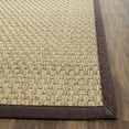 thumbnail image 4 of SAFAVIEH Natural Fiber Arbor Bordered Runner Rug, Natural/Dark Brown, 2'6" x 14' - Coastal Design, Natural & Dark Brown, Seagrass, Ideal for Entryway, Kitchen, Living Room, Office, Hallway, 4 of 12