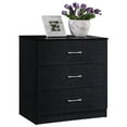 thumbnail image 1 of Hodedah Commode Contemporaine à Trois Tiroirs en Finition Noire, 1 of 7
