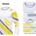 thumbnail image 4 of Rash Guard for Men Workout Shirts Quick Dry Swim Shirts UPF 50+ Sun Protection Long Sleeve Men's Clothing Yellow L, 4 of 7