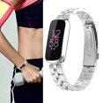 thumbnail image 6 of FIEWESEY Metal Bands Compatible with Fitbit Luxe Band Stainless Steel Metal Band Replacement Wristband Women's Men's Watch Accessories for Fitbit Luxe(Silver), 6 of 6