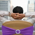 thumbnail image 2 of 30PCS Premium Elastic Chair Sashes with Adjustable Buckle Slider,Stretchable Chair Cover Bands for Wedding Decorations, Banquet Reception Party Ceremony Chair Bows, Universal Fit Polyester Chair Ties, 2 of 5