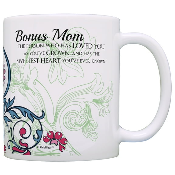 ThisWear Stepmom Mug Step Mom Sweetest Heart Sentimental Poem Step Mom Mug from Daughter Mug Coffee Mug