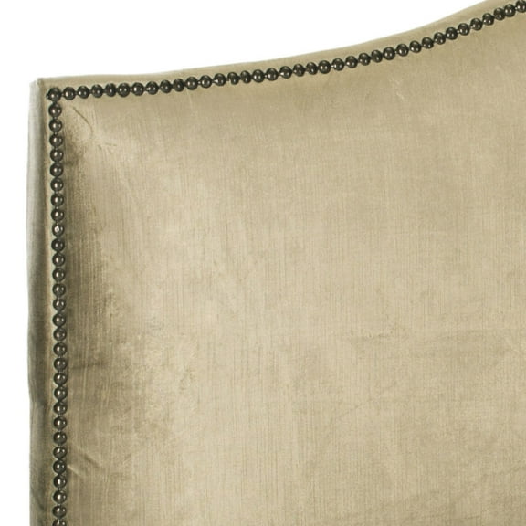 SAFAVIEH Connie Headboard Brass Nail Head Sage Full