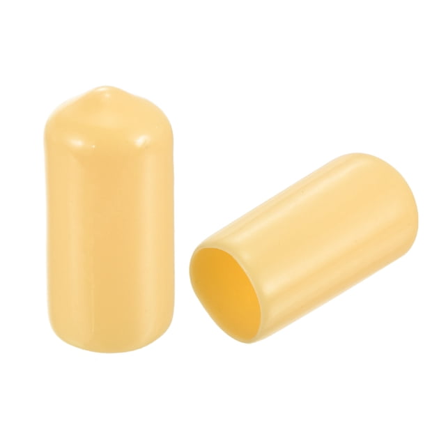 Uxcell 100 tapas de goma redondas 10.5mm cubiertas de vinilo beige protectores de rosca