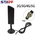 thumbnail image 1 of 1Pc 4G 5G Internet Modem Antenna Fast Wireless Internet Without Nbn Ts9 Connector With 3 Meter Cable Electrical Tools - Random color, 1 of 5