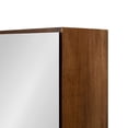 thumbnail image 3 of Kate and Laurel Vin Modern Decorative Storage Mirror, 20 x 30, Rustic Brown, Transitional Cabinet with Mirror and Four Shelves, 3 of 9