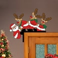 thumbnail image 2 of XEOVHV Christmas Door Corner Decoration,Christmas Santa Claus Reindeer Door Sign Wall Retro Door Frame Decorations Wooden Sculpture for Living Room Bedroom Office Frame Xmas Party Props Gifts Home Dec, 2 of 9