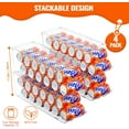 thumbnail image 2 of 4 Pack Soda Can Organizer for Refrigerator, Stackable Canned Food Pop Cans Container Can Holder Dispenser with Lid for Fridge Rack Freezer, Clear Storage Bins-Holds 12 Cans Each (Transparent), 2 of 8