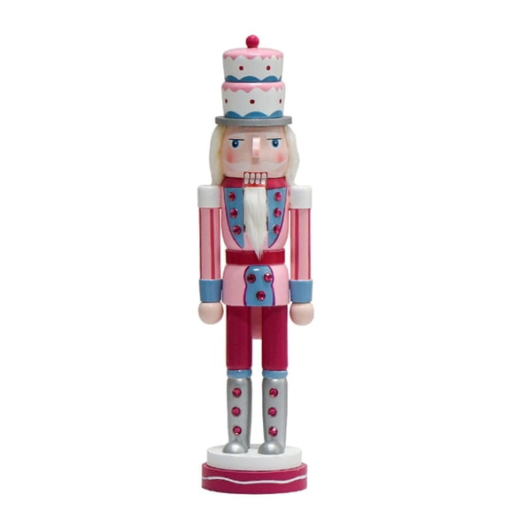 ZPAQI Festival Wood Cake Hat Nutcrackers Soldier Holiday Desktop Christmas Ornament