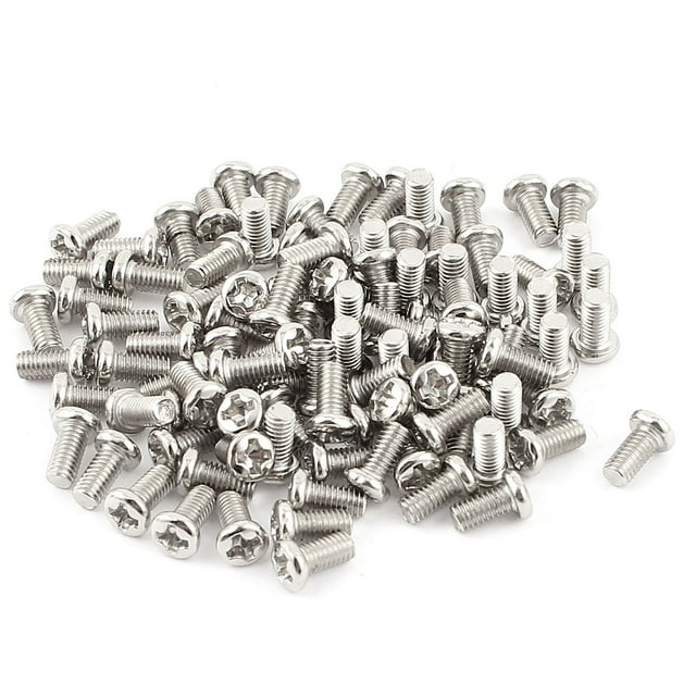 100 piezas M3 x 6 mm tornillo de cabeza en cruz roscado, sujetadores de herramientas de hardware