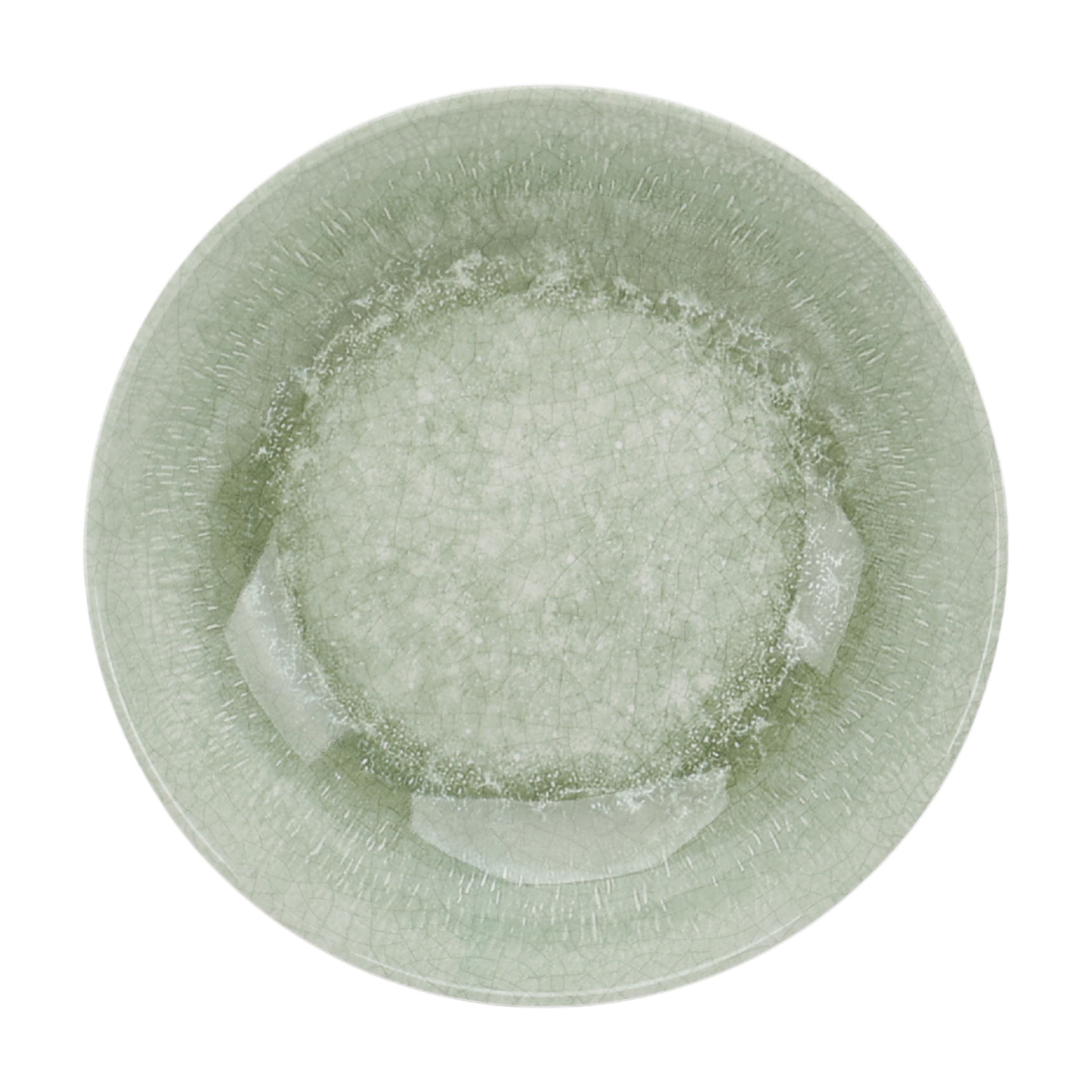 (2 pack) Better Homes & Gardens Reactive Glaze 4-Piece Dinner Bowl Set, Green