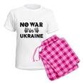 thumbnail image 5 of CafePress - No War In Ukraine Women's Light Pajamas - Women's Short Sleeve Print T-Shirt and Pants Light Cotton Pajama Set, 5 of 7