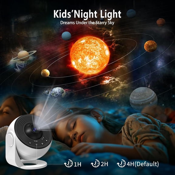 Projector for Bedroom, LED Space Projector Lamp with 13 Planet Discs, Nebula Night Light with Timer for Kids Adults