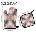 thumbnail image 2 of 2 PCS Oven Baking Gloves Set Heat Resistant Oven Mitt & Pot Holder Set Cooking Mitts Kitchen Home Supplies Soft Pink Tie-dye Pattern, 2 of 5