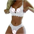 thumbnail image 3 of Lindreshi Sexy Lingerie for Women Set Women's Lace Sexy Three-Point Gathered Lace Female Sexy Lingerie Suit, 3 of 6