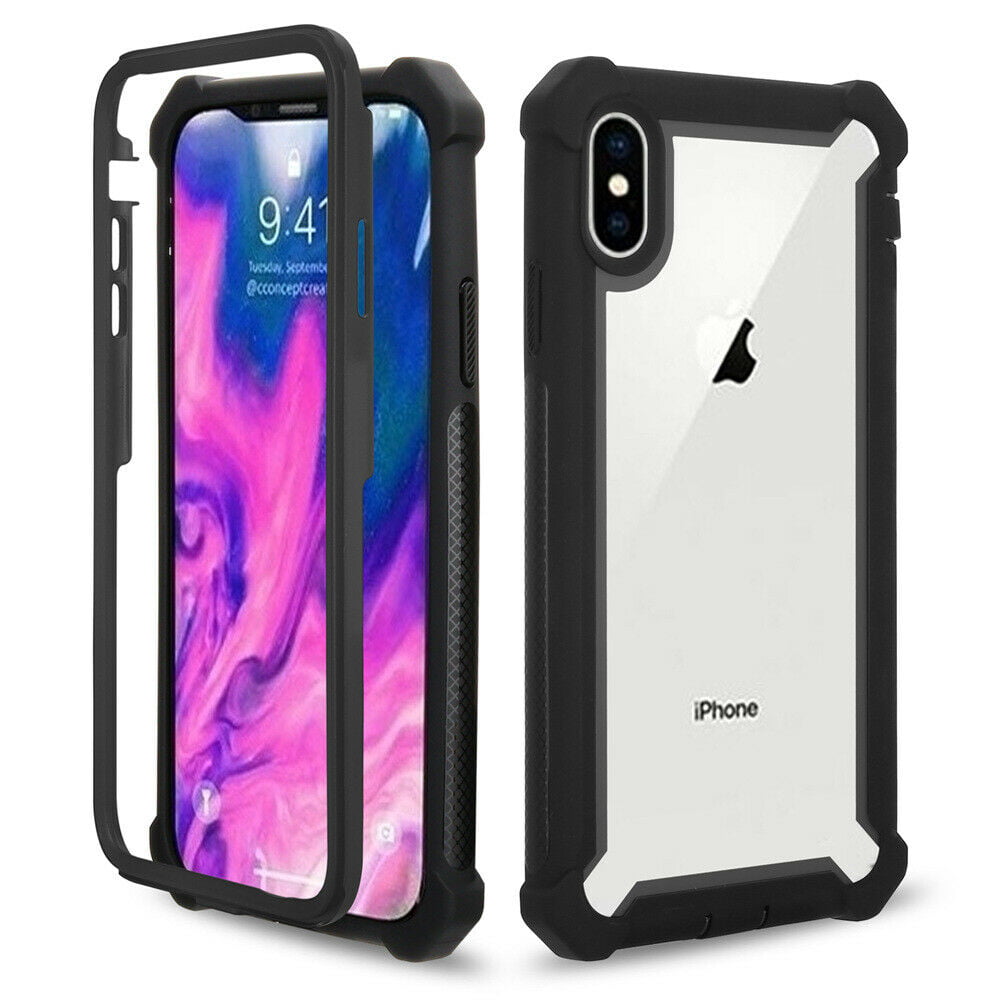 undervandsbåd ækvator fryser 360 Degree Rugged Clear Shockproof Protective Phone Case for Apple iPhone X  XR XS MAX 7 8 7P 8P Crystal Hybrid Slim Shell Protective Full Cover (Black)  - Walmart.com
