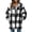 Black, variant on Plaid Sherpa Jacket for Women Buffalo Check Fleece Button Up Shacket Oversized Long Coat Warm Winter Outerwear