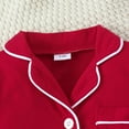 thumbnail image 6 of Weebloom Newborn Outfits Baby Girl Newborn Romper Button Up Footie Red Pj'S Jumpsuit Clothes Sleepwear 18-24 Months Red, 6 of 6