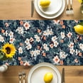 thumbnail image 4 of Burlap Table Runner 70 Inches Long, Tropical Lily Flower Jungle Leaves Non-Slip Kitchen Table Runners for Dining Room Everyday Use Party Table Decorations Watercolor Summer Plant, 4 of 9