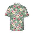 thumbnail image 4 of Xecao Rose Flowers print Hawaiian shirt - a stylish short-sleeve button-down for men, perfect for casual beach and tropical outings., 4 of 9