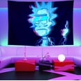 thumbnail image 2 of Tapiz fluorescente Rickks Morty's Room Aesthetic 150x150 cm, 2 of 3