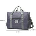 thumbnail image 3 of maho Sports & Travel Duffle Bag - Foldable Weekenders Bag For Traveling Women & Men - 35L Overnight Lightweight Duffel Bags With Shoe Pocket Gray on Clearance, 3 of 7