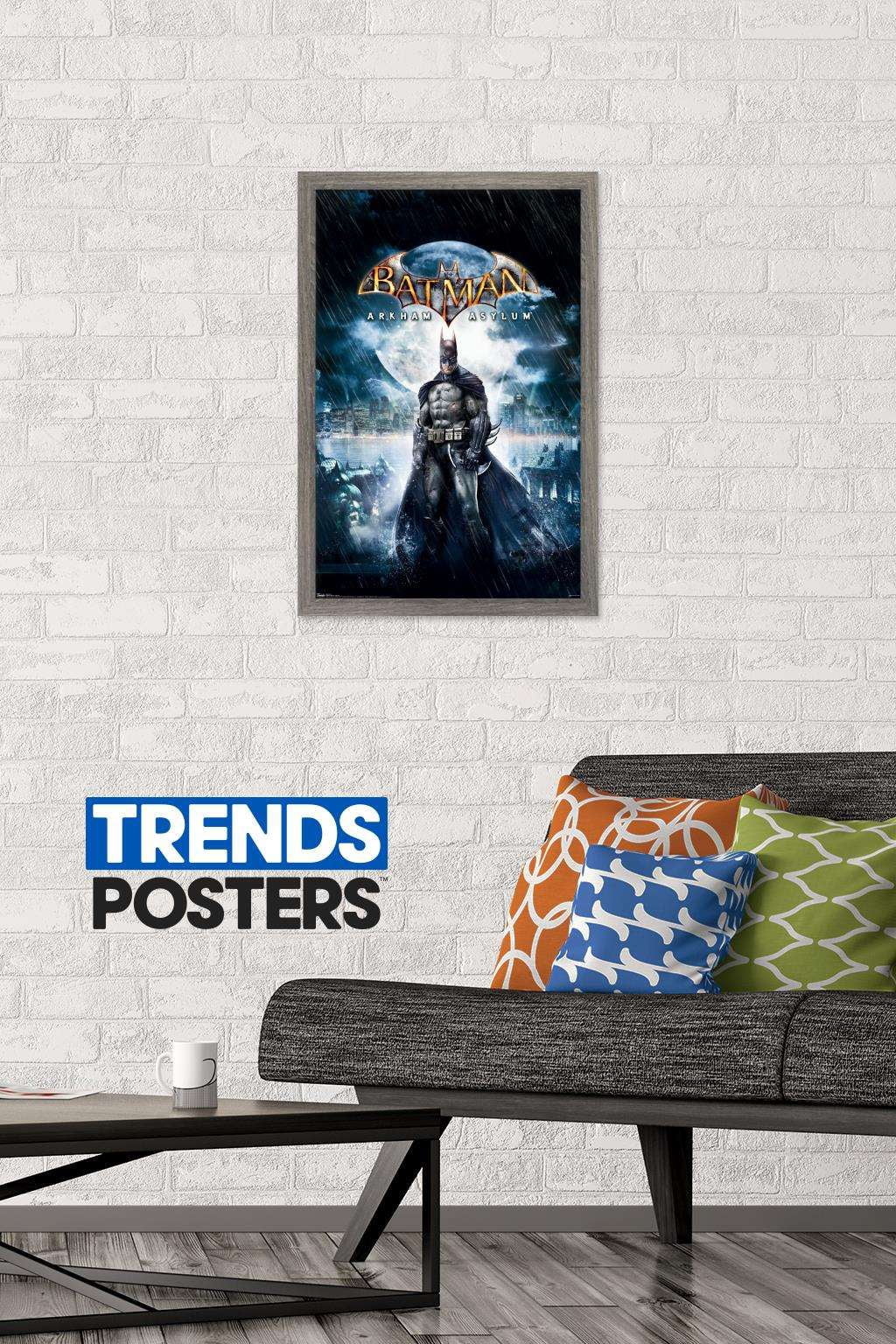 DC Comics Video Game - Arkham Asylum - Key Art Wall Poster, 14.725" x 22.375", Framed
