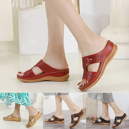 

Vedolay Jelly Sandals Womens Open Toe Platform Slides Sandals Comfort Casual Flatform Slip on Sandals Black 9