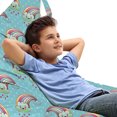 thumbnail image 1 of Anime Lounger Chair Bag, Cartoon Rainbow Clouds with Smiling Faces on Pale Blue Background with Hearts, High Capacity Storage with Handle Container, Lounger Size, Multicolor, by Ambesonne, 1 of 5