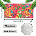 thumbnail image 2 of 1 Pcs 2D Flat License Plate Covers & Frames, Hippie Style For Decorative Front, Waterproof For Decoration Aluminum License Plate Covers & Frames Cover For Men Women, 12" X 6", 2 of 7