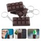 thumbnail image 3 of 4 llaveros divertidos de chocolate, llaveros bonitos para mujer, accesorios para mochilas, llaveros originales, llaveros creativos para parejas, decoración para bolsos, 3 of 7