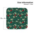 thumbnail image 3 of Fuzoiu Green Background With Ho Print Leather Coasters Set,Drink Coasters Set of 6,for Tabletop Protection, Durable PVC Coasters,Home Décor and Housewarming Gift,Square, 3 of 7