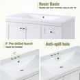 thumbnail image 6 of Historyli Go5H Bathroom locker, 36 Inch Bathroom Vanity With Resin Sink, Overflow Hole, 4 Soft-Close Drawers, 2Doors, Modern Floor-standing Bathroom Vanity locker, 6 of 9