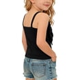 thumbnail image 3 of Miluxas Girl Summer Bow Tie Front Tank Top Sweetheart Neckline Sleeveless Backless Cute Cami Going Out Tops Black 7-8Years, 3 of 6
