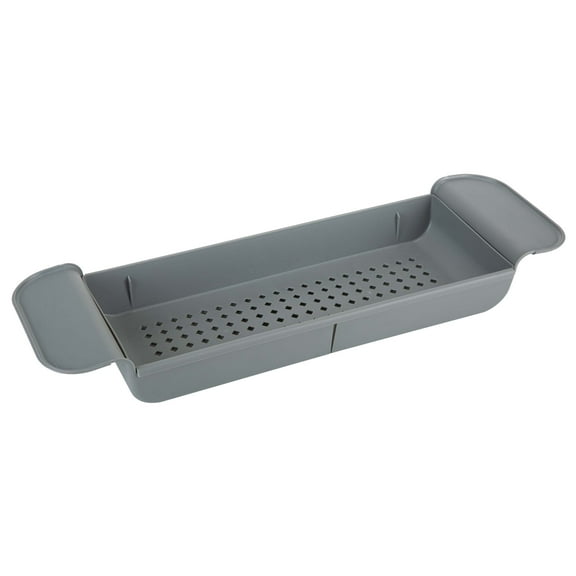 Bath Bliss Expandable Non-Slip Bathtub Caddy in Gray