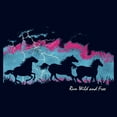 thumbnail image 2 of Junior's Lost Gods Run Wild and Free  Graphic Tee Navy Blue Small, 2 of 3