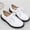 White, variant on Boys Dress Shoes, Soft Soled School Uniform Non Slip Lace-up Strap Kids Flat Shoes White Size 15T