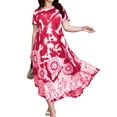 thumbnail image 2 of Ruimatai Robe Décontractée Grande Taille pour Femmes Manches Courtes Col Rond Été Fluide Confortable Élégante Imprimée Plage Fête T-Shirt Robe, 2 of 8
